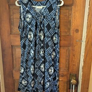 Bobbie Brooks Blue and Black Sleeveless‎ Dress